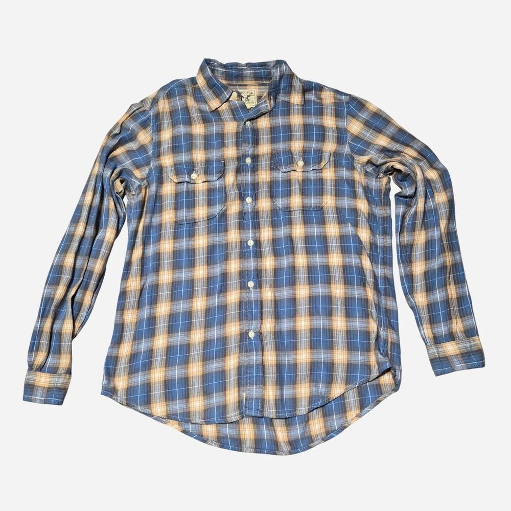 American-living Women's multi color flannel Shirt Size L